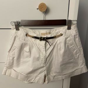 Michael Kors white cotton shorts